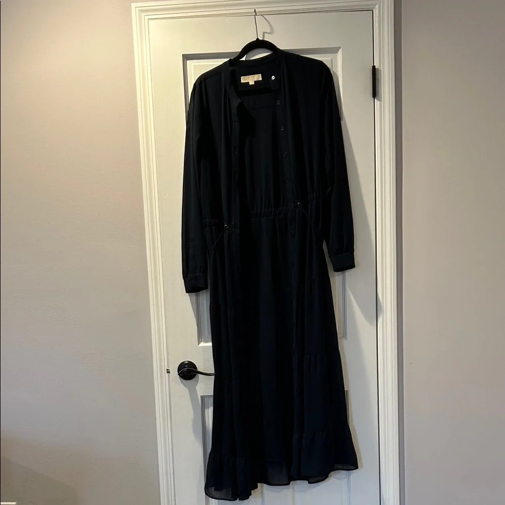 Michael Kors Midnight Blue Long Sleeve Dress y.